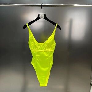 Neon Yellow One-Piece Swimsuit